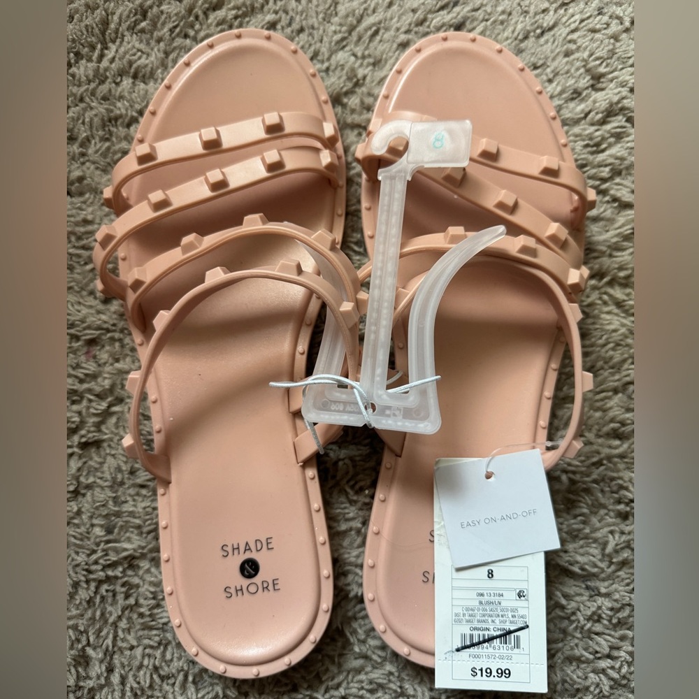 NWT shade & shore blush sandals